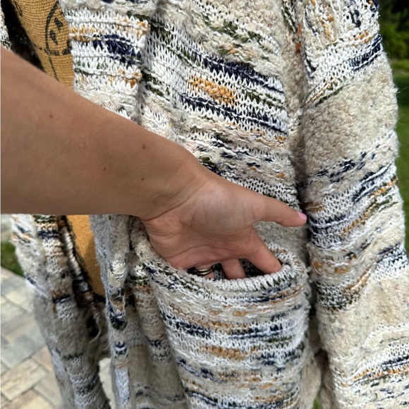 Anthropologie MOTH Oversized Cream Cabin Chloe Sweater Pockets Size Small - Picture 7 of 16